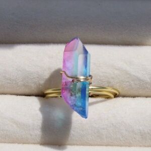 Clear Quartz Crystal Ring | Adjustable Ring | Crystals
